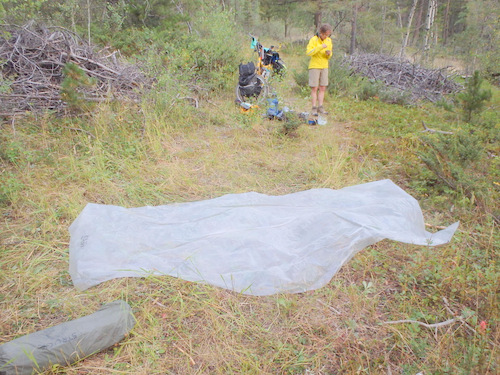 GDMBR: The tent was rolled and put away.